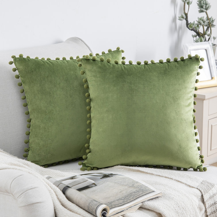 Pale green clearance pillows